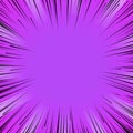 Manga comic book flash purple explosion radial lines background. Royalty Free Stock Photo