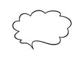 Manga speech bubbles element. Hand drawn chat boxe. Doodle manga speech balloon. Comic cartoon text bubble frame. Vector