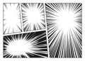 Manga speed lines radiate from center Royalty Free Stock Photo