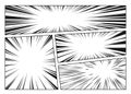 Manga speed lines radiate from center Royalty Free Stock Photo