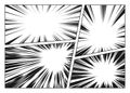 Manga speed lines radiate from center Royalty Free Stock Photo