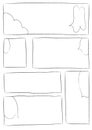 Manga storyboard layout brush stroke b