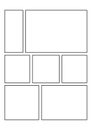 Manga Storyboard Layout template for Drawing Stories