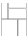 Manga Storyboard Layout template for Drawing