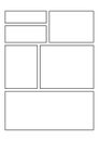 Manga Storyboard Layout template for Drawing