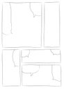 Manga storyboard layout brush stroke a