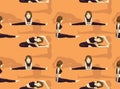 Manga Yoga Cartoon Seated Forward Bend Background Wallpaper