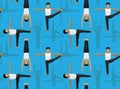 Manga Yoga Man Handstand Pose Background Seamless Wallpaper