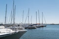 Mangalia, Constanta, Romania - July 7, 2017: boat anchored at the Mangalia`s harbor in Romania, Europe. Royalty Free Stock Photo