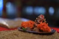 MANGALMURTI GANESHA IN POOJA THALI Royalty Free Stock Photo