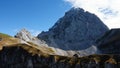 Top of Mangart mountain in Slovenia in Autumn