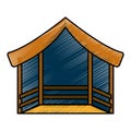 Manger stable isolated icon Royalty Free Stock Photo