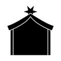 Manger stable isolated icon Royalty Free Stock Photo