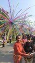 Manggar, colorful decoration looks like coconut tree.