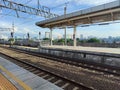 Manggarai railway station tracks Royalty Free Stock Photo
