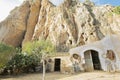 Mangiapane Cave ,Grotta Mangiapane, an ancient settlement inhabited , Custonaci, Sicily, Italy Royalty Free Stock Photo