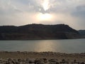 Mangla dam lake Royalty Free Stock Photo