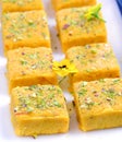 Indian Sweets - mango barfi Royalty Free Stock Photo