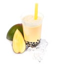 Mango Boba Bubble Tea Royalty Free Stock Photo