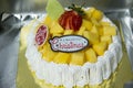 Mango cheese cake Royalty Free Stock Photo