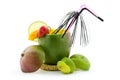 Mango cocktail with peppers and lime Royalty Free Stock Photo