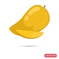 Mango color flat icon for web and mobile design