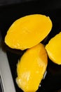 Mango Compote Served On The Plate With Fork Royalty Free Stock Photo