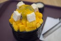 Mango and cube cheese