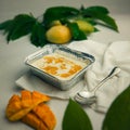 Mango curd also called Mango yogurt filling Royalty Free Stock Photo