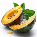 Ripe mango cut open, bursting with flavor. Royalty Free Stock Photo