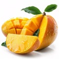 Freshly sliced mango, juicy and ripe. Royalty Free Stock Photo