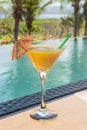 Mango Daiquiri with an Umbrella Royalty Free Stock Photo