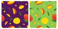 mango exotic trendy seamless pattern