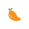 Mango in flat style. Mango vector logo