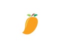 Mango in flat style. Mango vector logo. Mango icon