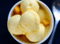 Mango frozen yogurt ice cream Royalty Free Stock Photo