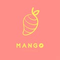 Mango fruit Layer icon set design illustration yellow color Royalty Free Stock Photo