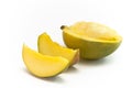 Mango half and sections Royalty Free Stock Photo