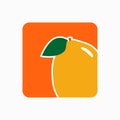 Mango icon simple flat vector illustration. Fresh mango sign