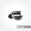 mango isolated solid icon on white background