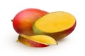 Mango isolated on white background with shadows. Royalty Free Stock Photo