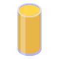 Mango juice glass icon, isometric style Royalty Free Stock Photo