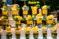 Mango juice shops at the bank of Qinhuai River in Nanjing City, Jiangsu Province, China