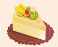Mango kiwifruit cake Royalty Free Stock Photo