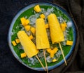 Mango kulfi- traditional Indian ice cream Royalty Free Stock Photo