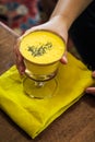 Mango lassi Indian traditional drink