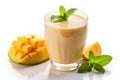 Mango Lassi,isolated on white background Royalty Free Stock Photo
