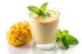 Mango Lassi,isolated on white background Royalty Free Stock Photo