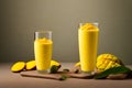 Mango Lassi Tall Glass, Yellow Color and Rich Texture