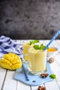 Mango Lassi - traditional Indian yoghurt drink